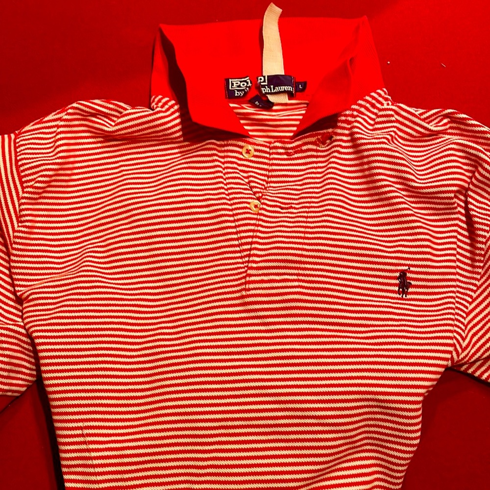 Red Ralph Lauren Polo.  Tag cut but no blemishes or picks